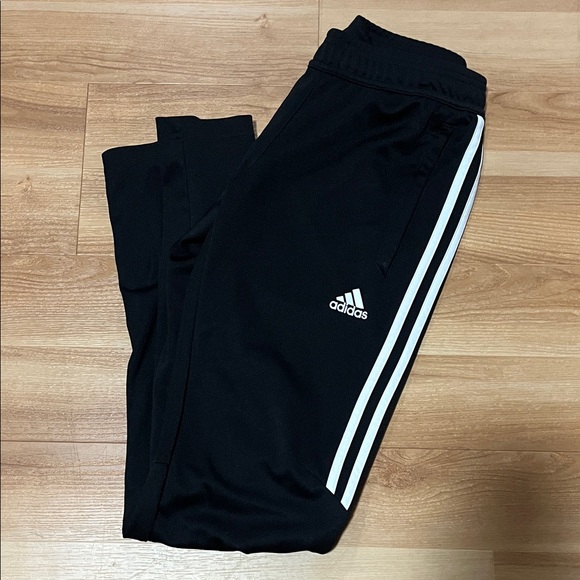 adidas Pants - Adidas Black Joggers with White Stripes
